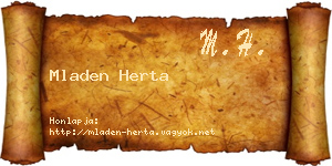 Mladen Herta névjegykártya